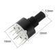 Plastic 16mm Rotary Switch 1 Pole 5 Positions 